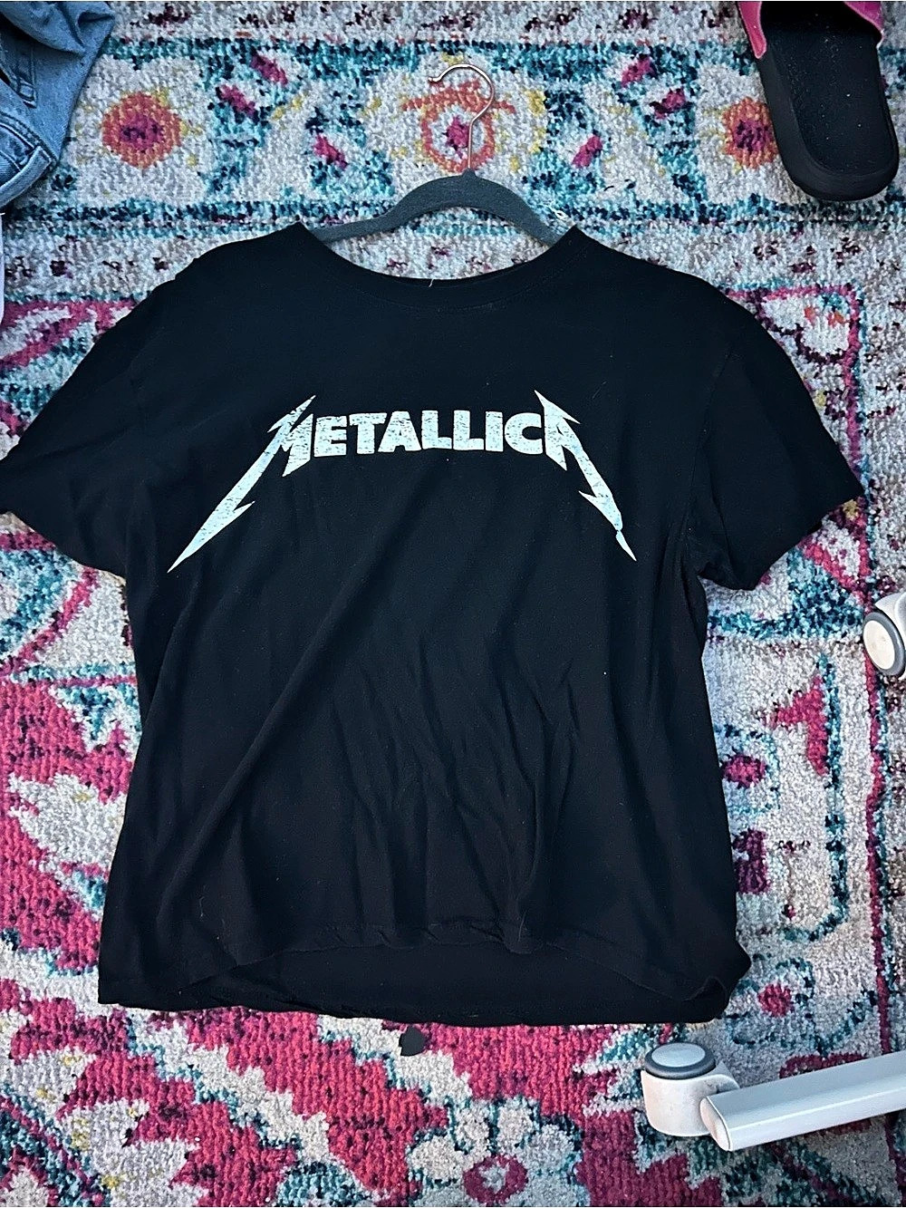 Metallica Classic Logo T-Shirt Graphic Tee in Black Like New